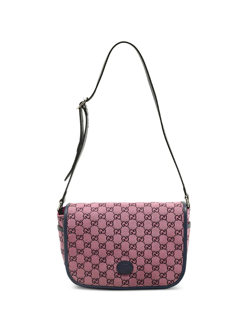 Gucci Pre-Owned canvas leather messenger bag - Rosa