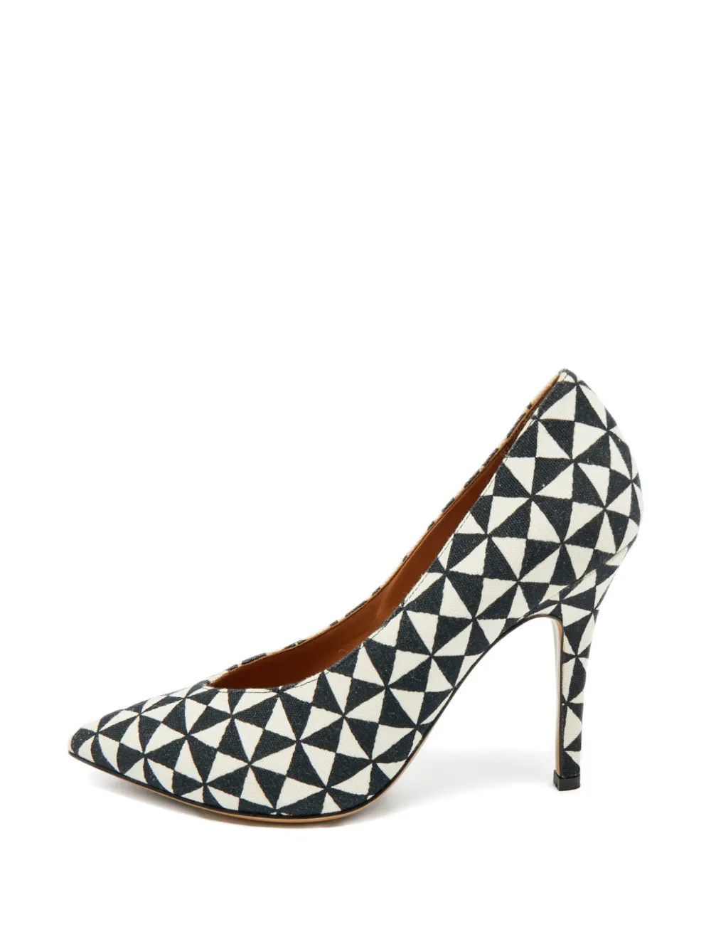 Isabel Marant Vintage geometric-pattern pumps - Weiß