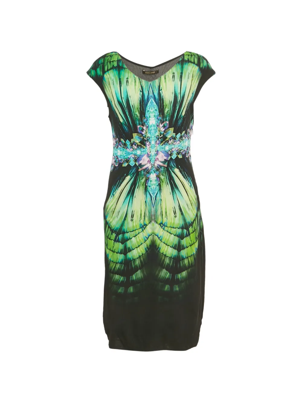 Roberto Cavalli Abito midi in cotone - Nero