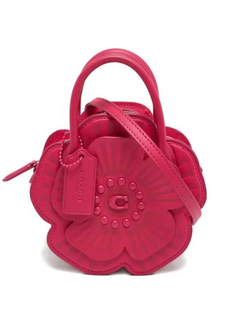 Coach Vintage Tea Rose leather cross body bag