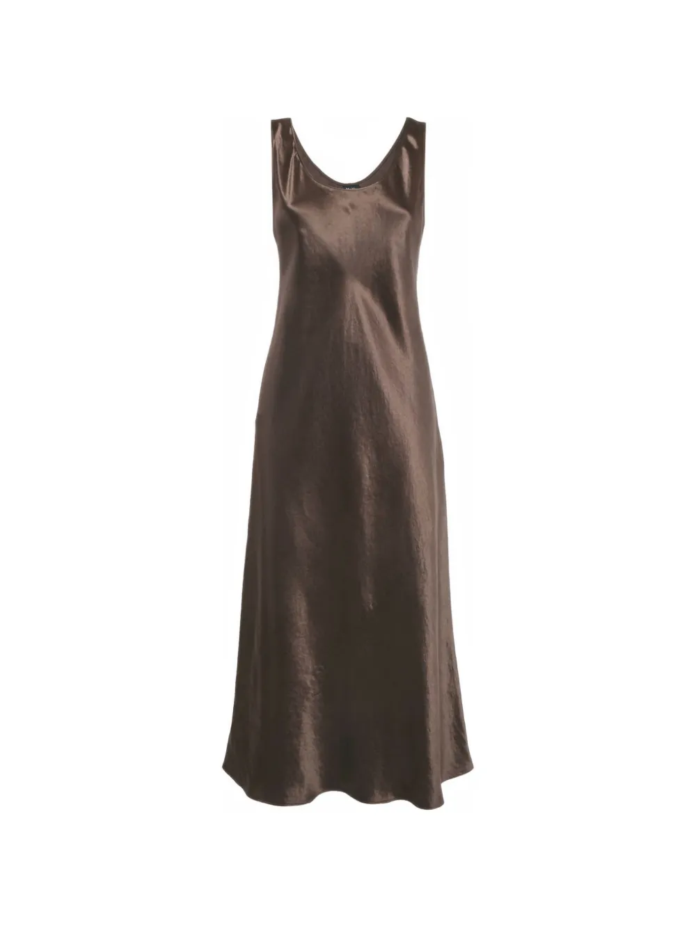 Max Mara scoop-neck sleeveless dress - Marrone