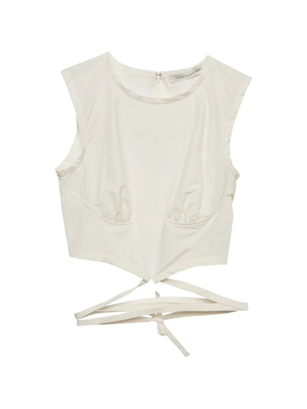 Christopher Esber tie sleeveless top - Bianco