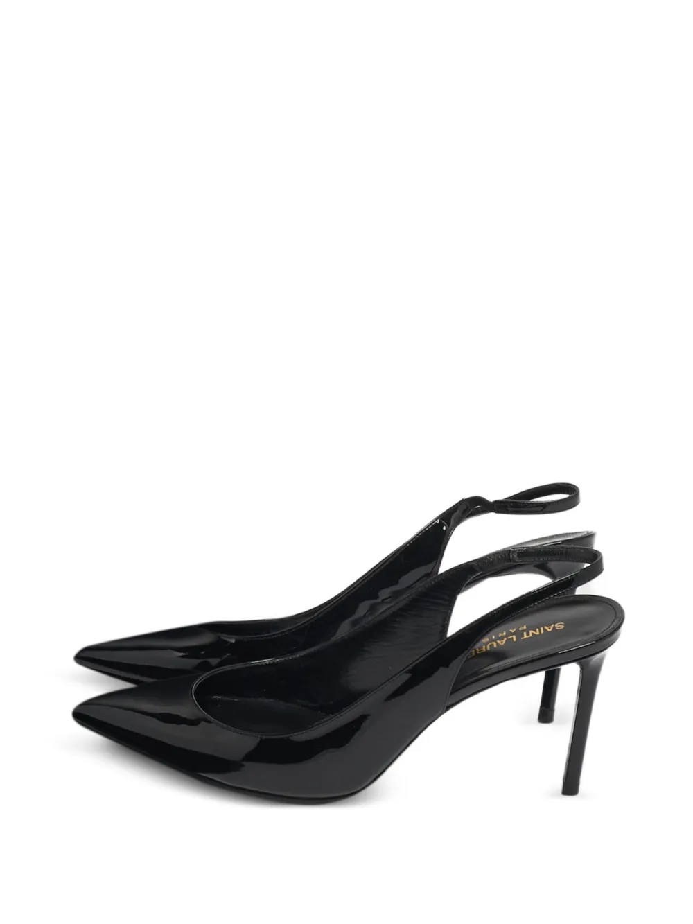Saint Laurent Pre-Owned Anja pointed-toe leather pumps - Schwarz