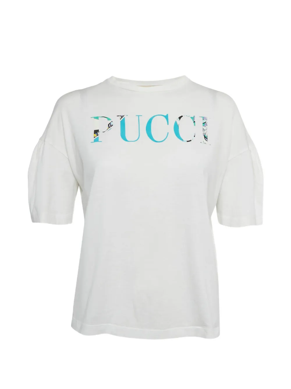 PUCCI Pre-Owned logo cotton T-shirt - Bianco