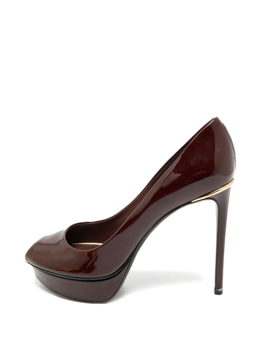 Louis Vuitton Pre-Owned Oh Really! peep-toe leather pumps - Rosso