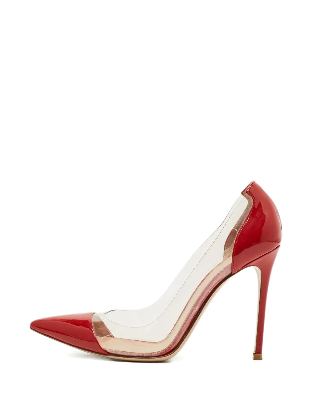 Gianvito Rossi Plexi pointed-toe pumps - Rot