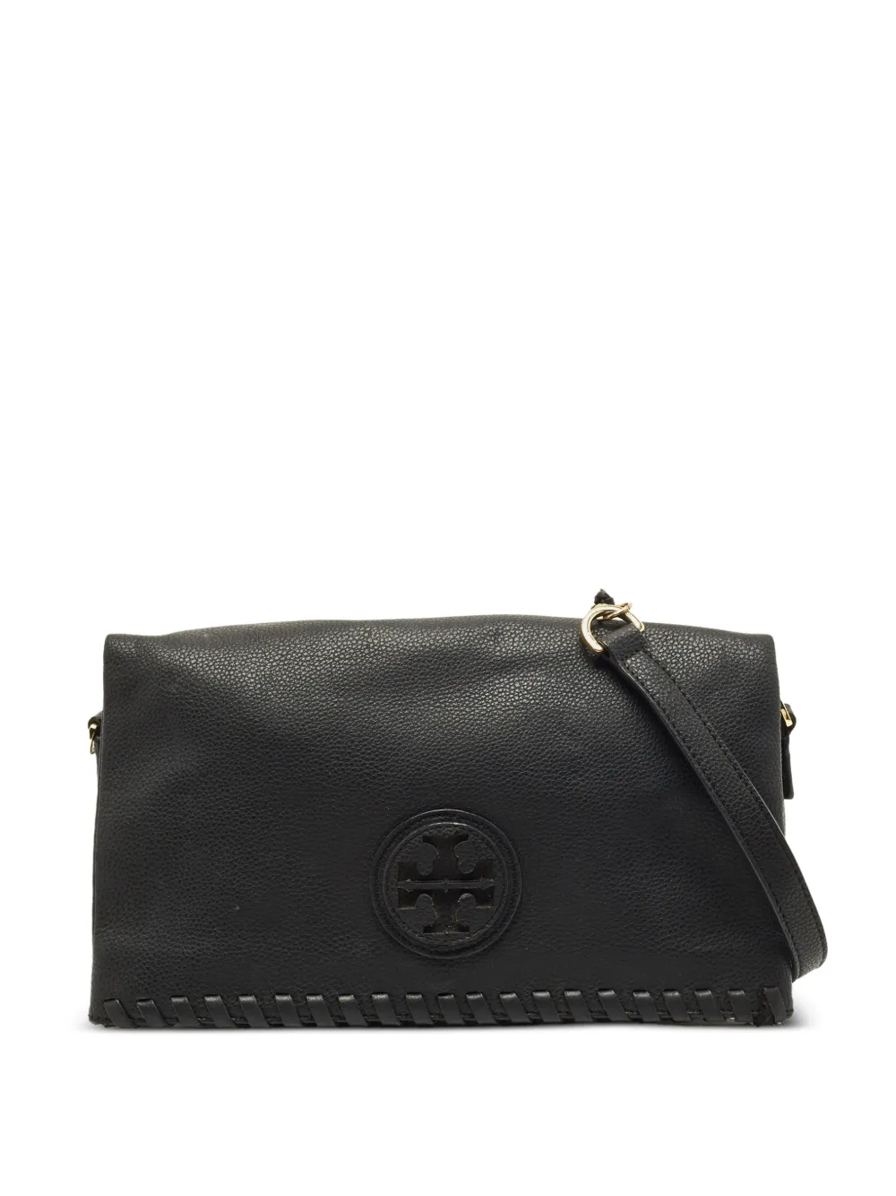 Tory Burch fold-over leather cross body bag - Nero