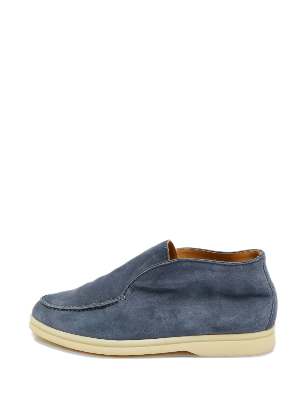 Loro Piana Pre-Owned suede slip-on ankle boots - Blu
