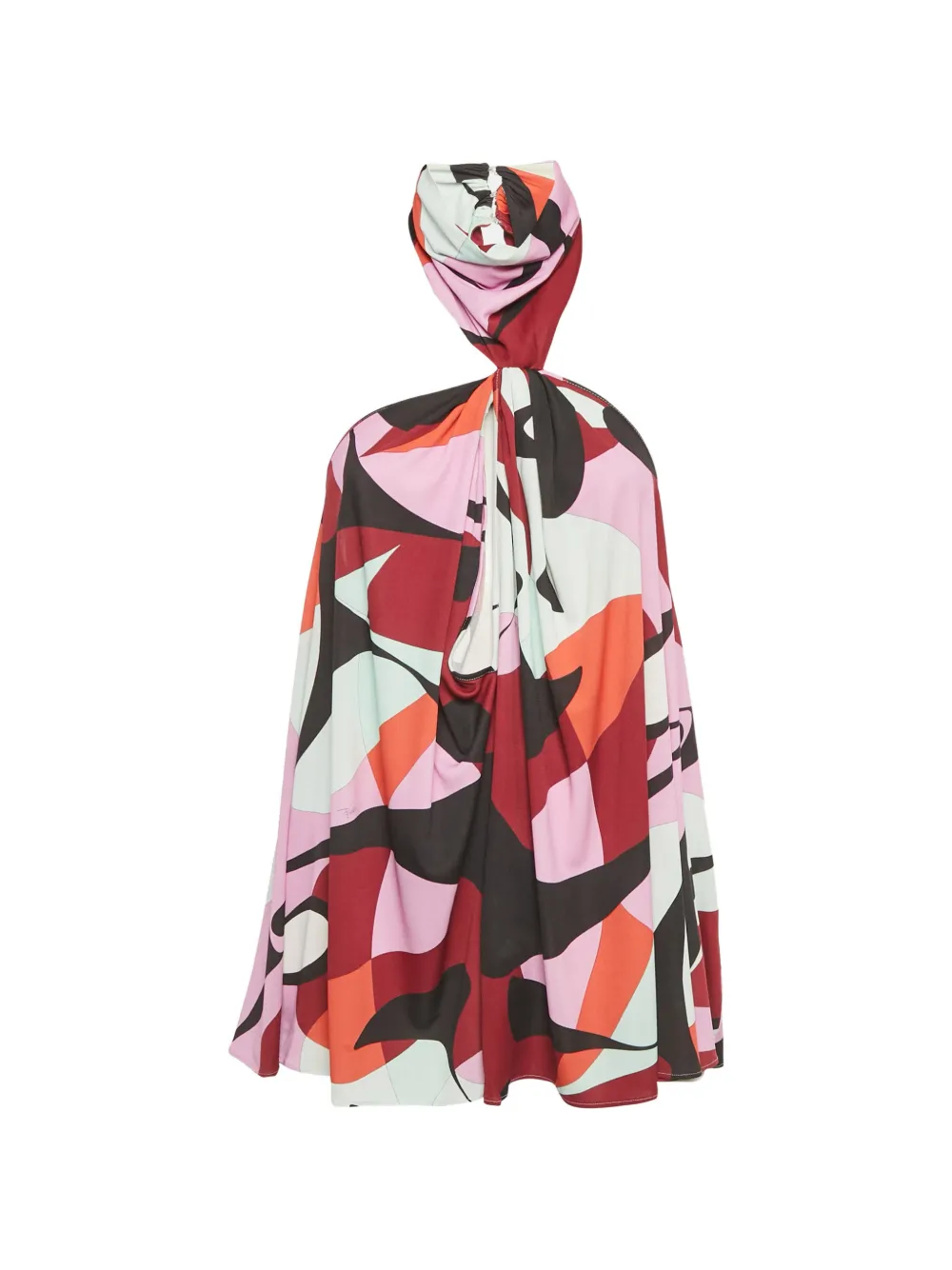 PUCCI Pre-Owned high-neck abstract-print top - Rosso