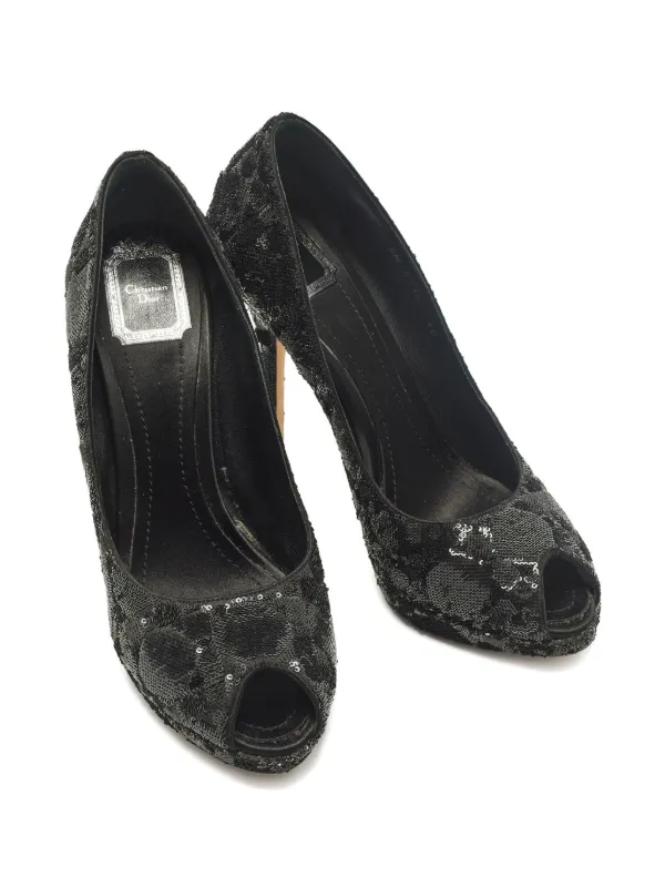 33538486_64347135_600.jpg Minimalist Evening Dior Black Peep-Toe Heels Wedding Luxury main image 2
