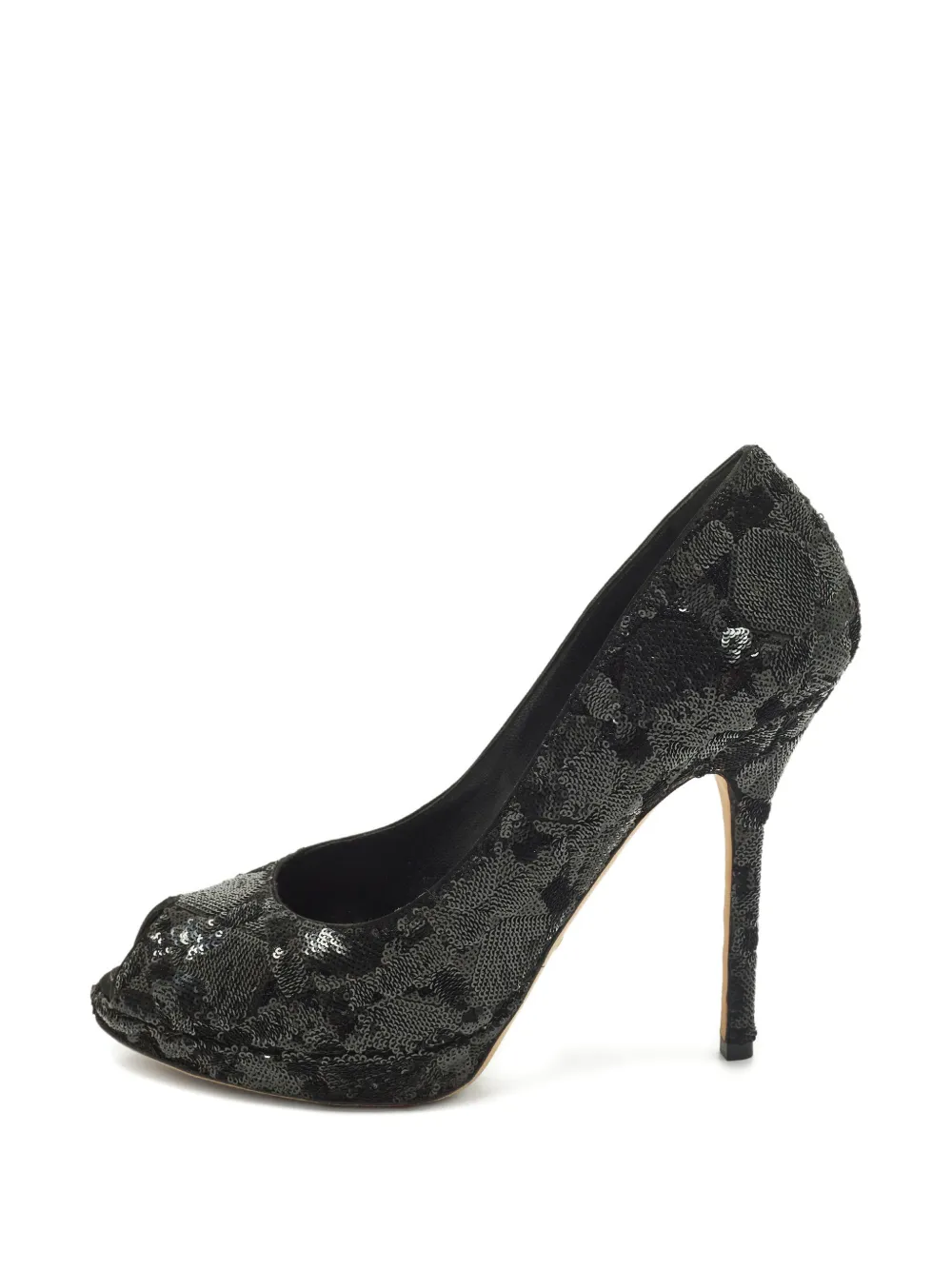 Christian Dior Pre-Owned sequi-embellishment peep-toe pumps - Nero