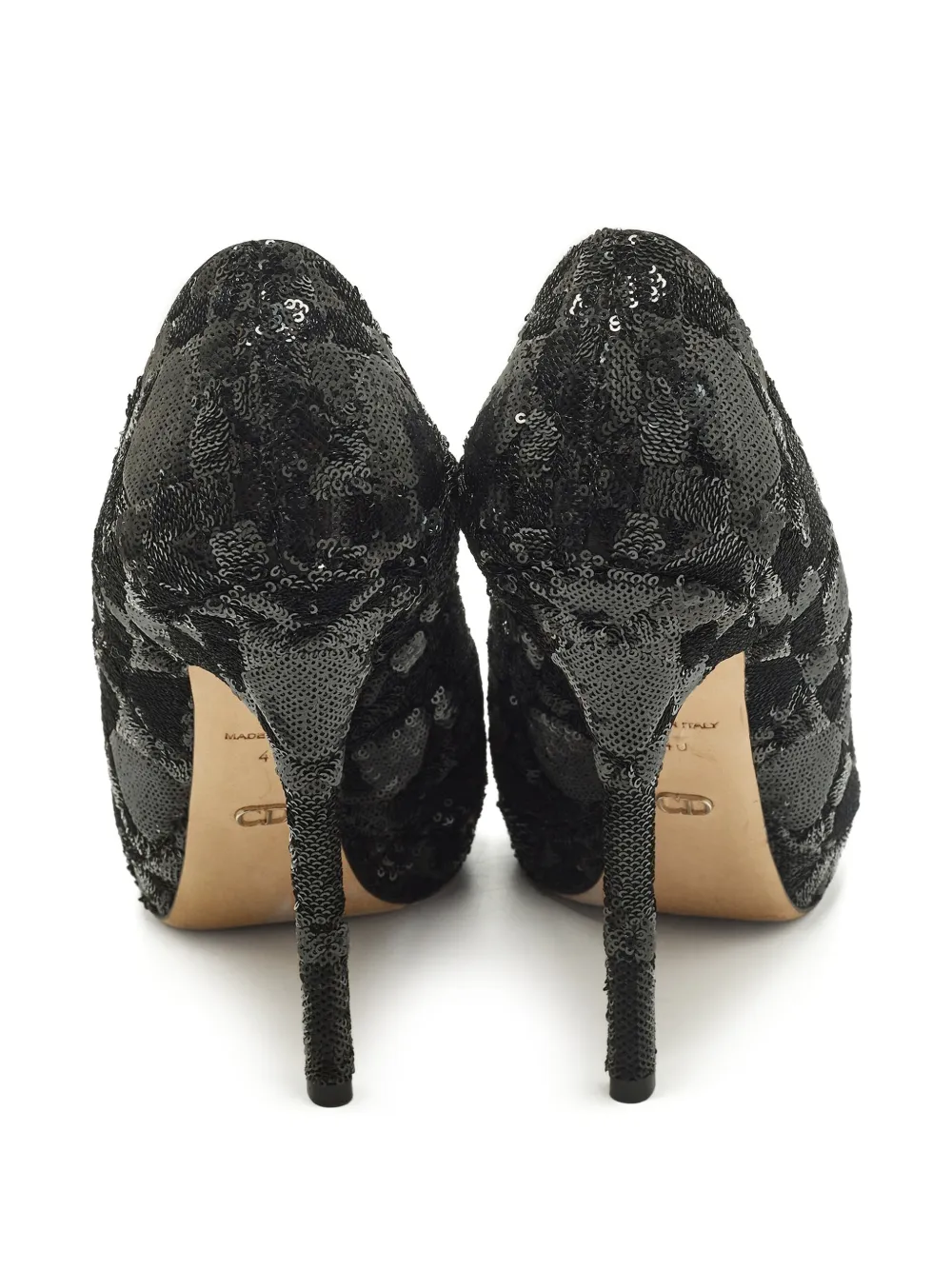 Christian Dior ベロア　パンプス　スパンコール　ブラック　黒 Christian Dior Pre-Owned スパンコール パンプス | ブラック
