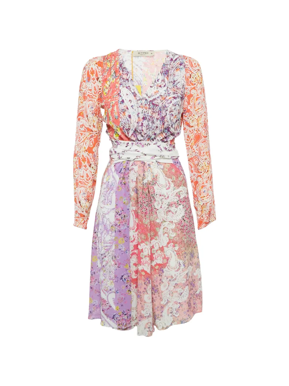 Etro Pre-Owned Abito midi in crêpe - Bianco