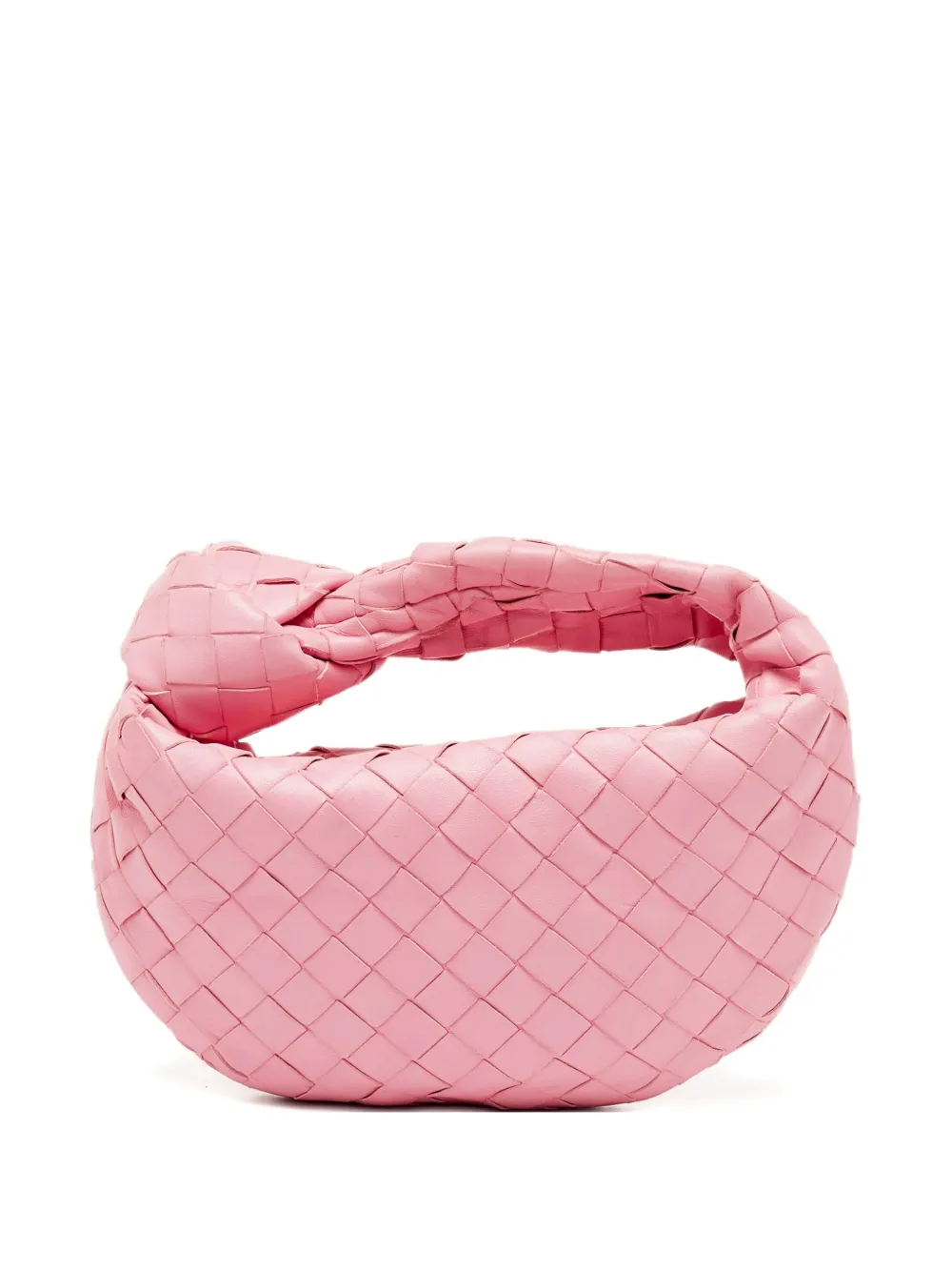 Bottega Veneta Pre-Owned mini Jodie Knot Intrecciato leather shoulder bag - Rosa
