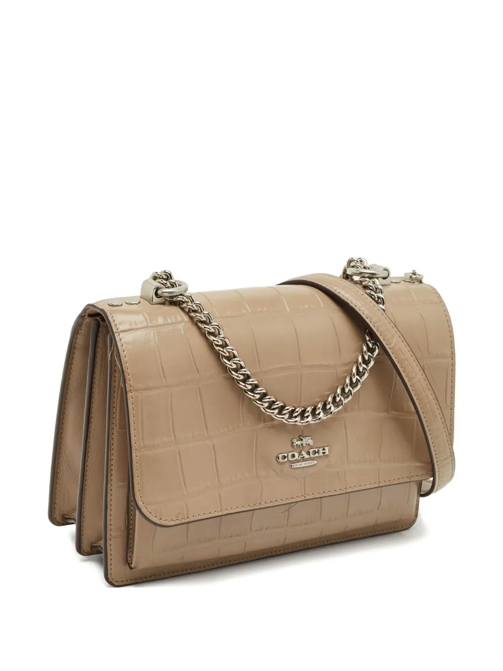 Coach Klare croc-embossed crossbody bag - Toni neutri