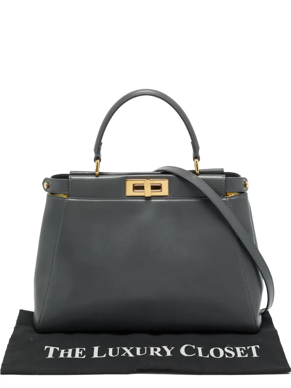 Fendi Pre-Owned 2014 Peekaboo leather medium tote bag - Grigio