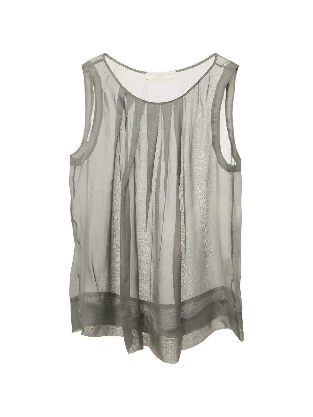 Stella McCartney Pre-Owned sheer sleeveless blouse - Grigio
