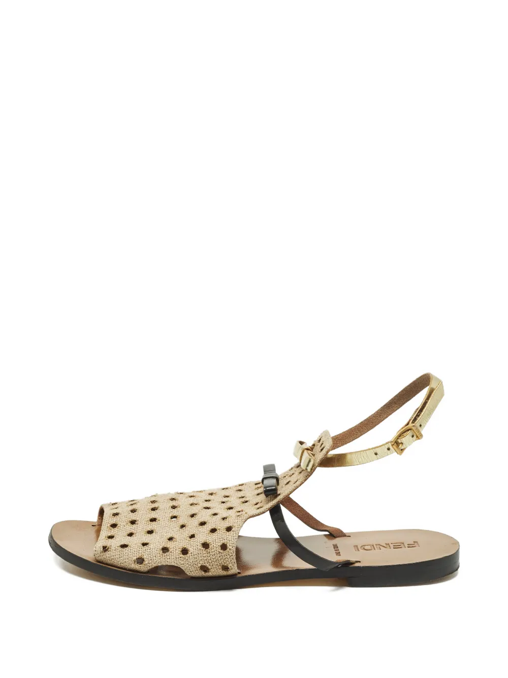Fendi Pre-Owned perforated sandals - Toni neutri
