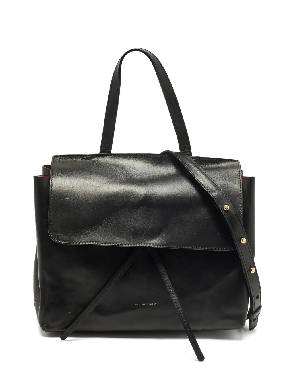 Mansur Gavriel flap leather tote bag - Nero