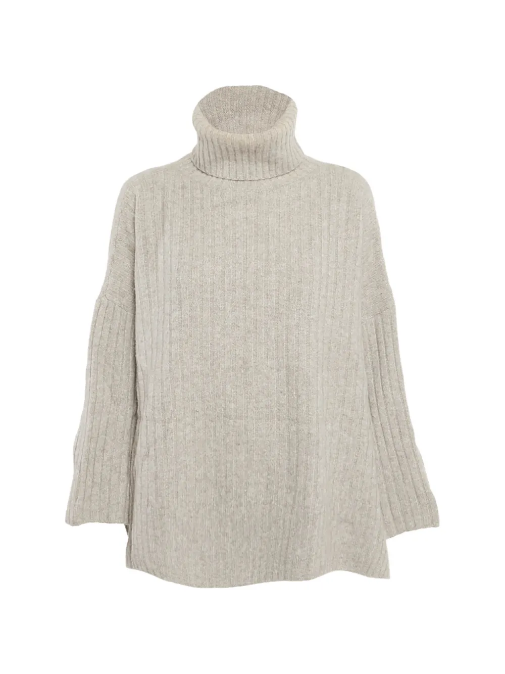 Pre-owned Joseph Ribbed Turtleneck Sweater In Gray