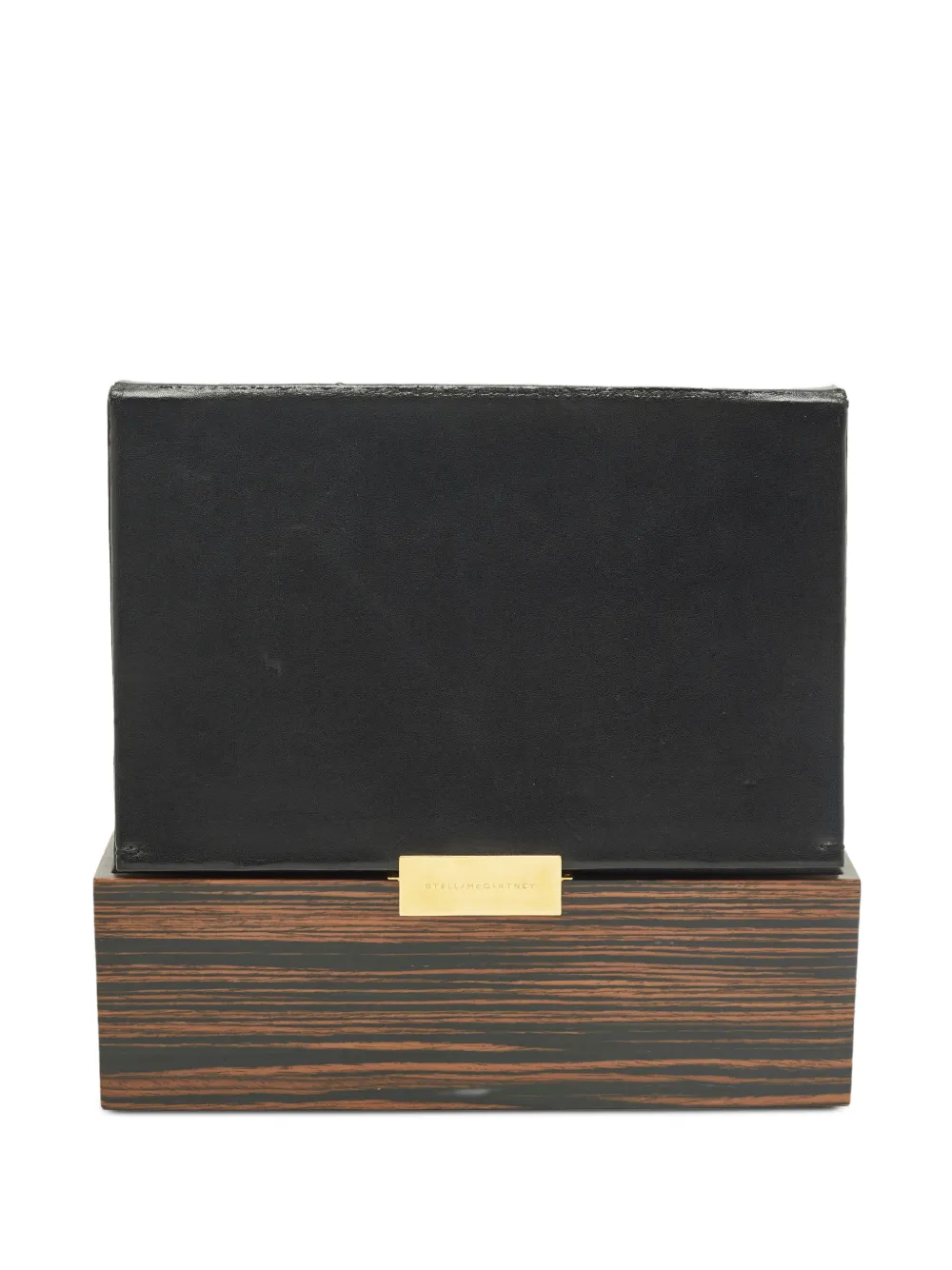 Stella McCartney Pre-Owned wood-effect clutch bag - Nero