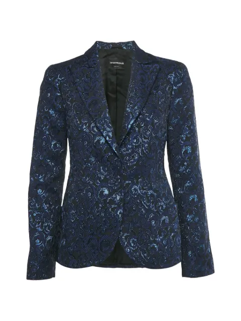 Emporio Armani Pre-Owned jacquard peak-lapels blazer
