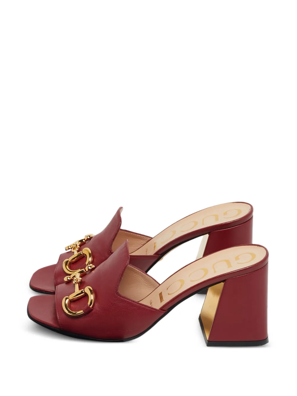 Gucci Pre-Owned horsebit-embellishment leather sandals - Rosso