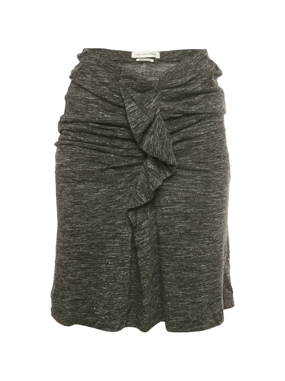 MARANT ÉTOILE gathered ruffled mini skirt - Grigio