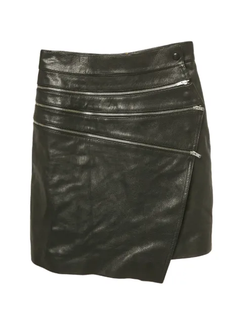 Saint Laurent Pre-Owned Minigonna in pelle con zip