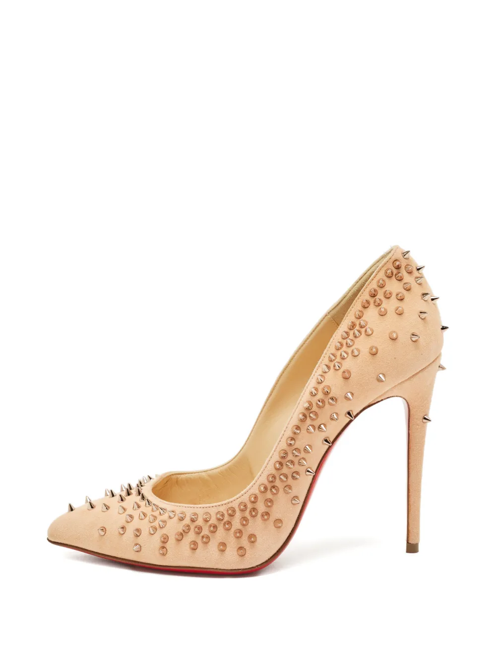 Christian Louboutin Pre-Owned Escarpic studded pumps - Nude