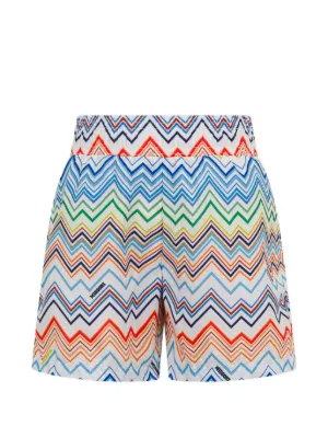 Missoni Kids ジグザグパターン ショートパンツ | ニュートラル