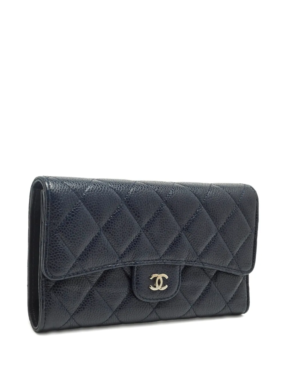 CHANEL Pre-Owned 2013-2014 caviar-leather wallet - Blu