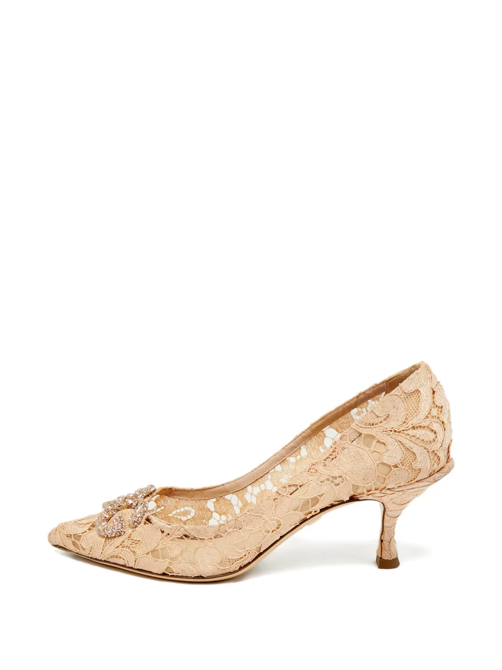 Dolce & Gabbana Pre-Owned lace hardware pumps - Nude