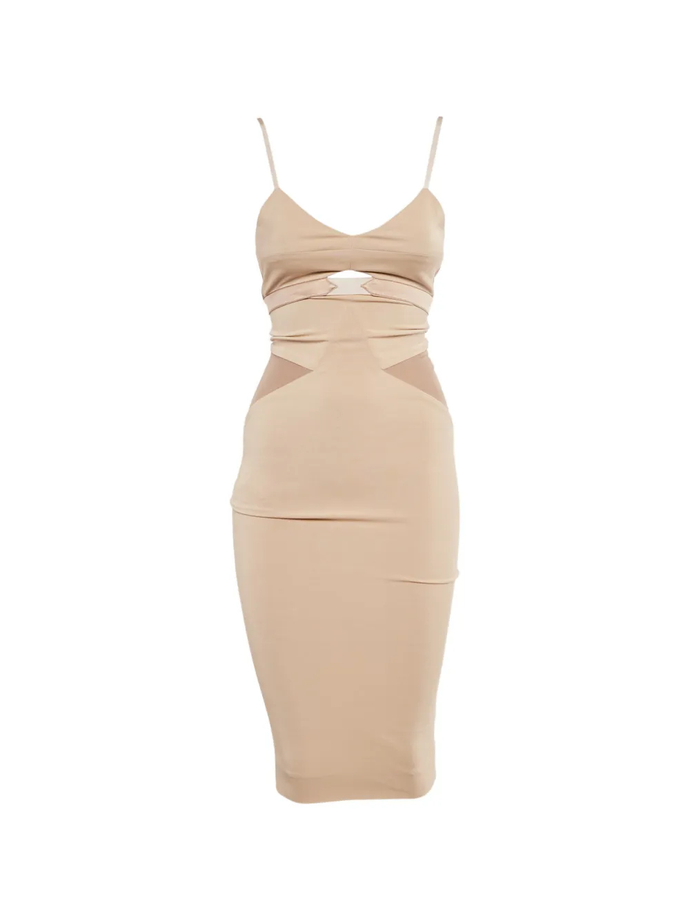 Victoria Beckham cutout satin dress - Toni neutri