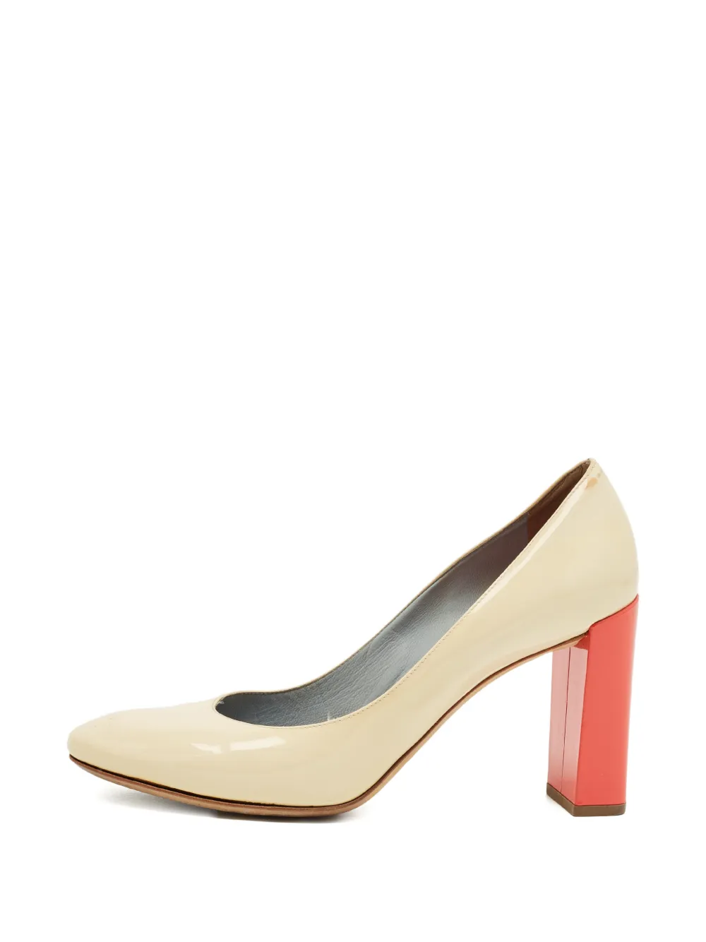 Fendi Pre-Owned Eloise leather block-heel pumps - Nude