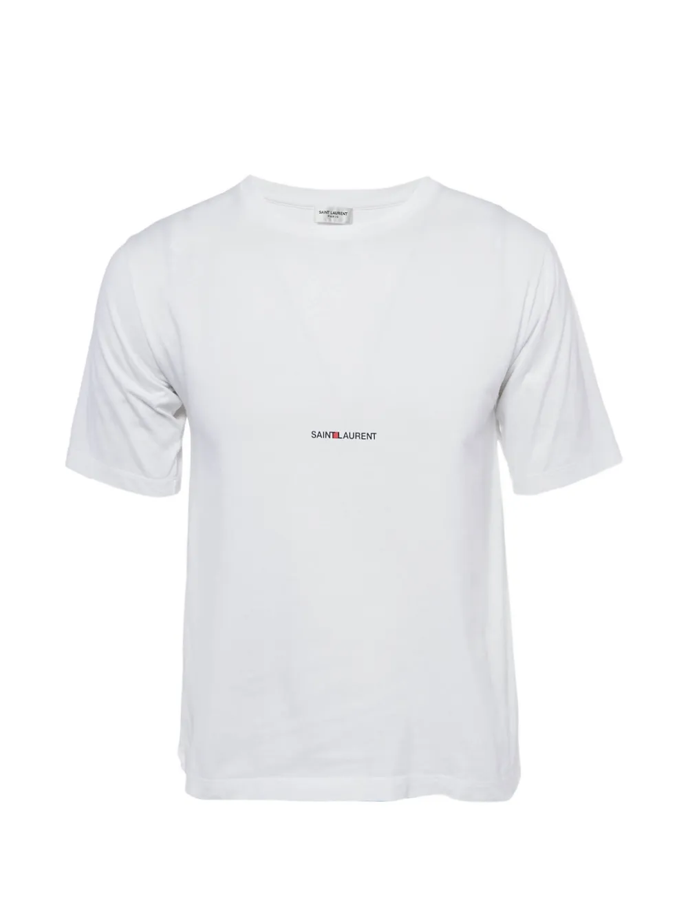 Saint Laurent Pre-Owned logo-print cotton T-shirt - Bianco