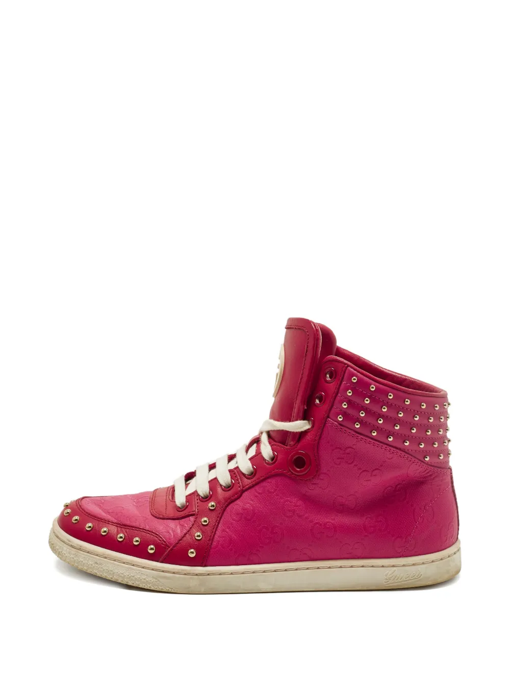 Gucci Pre-Owned stud red sneakers - Rosa