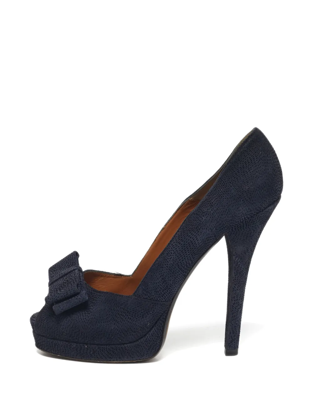 Fendi Pre-Owned Suede bow pumps - Blu