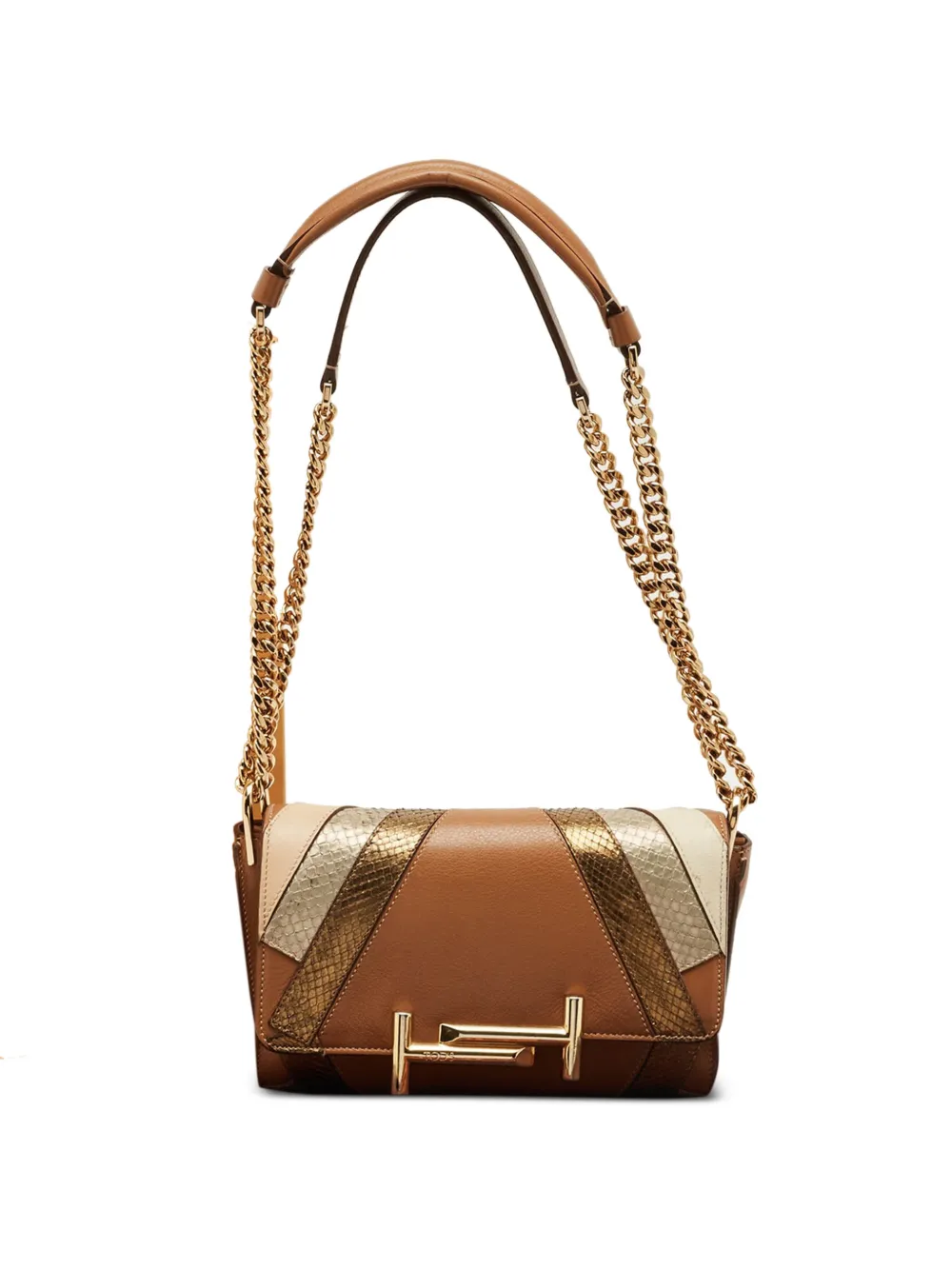 Tod's Vintage leather python shoulder bag - Marrone