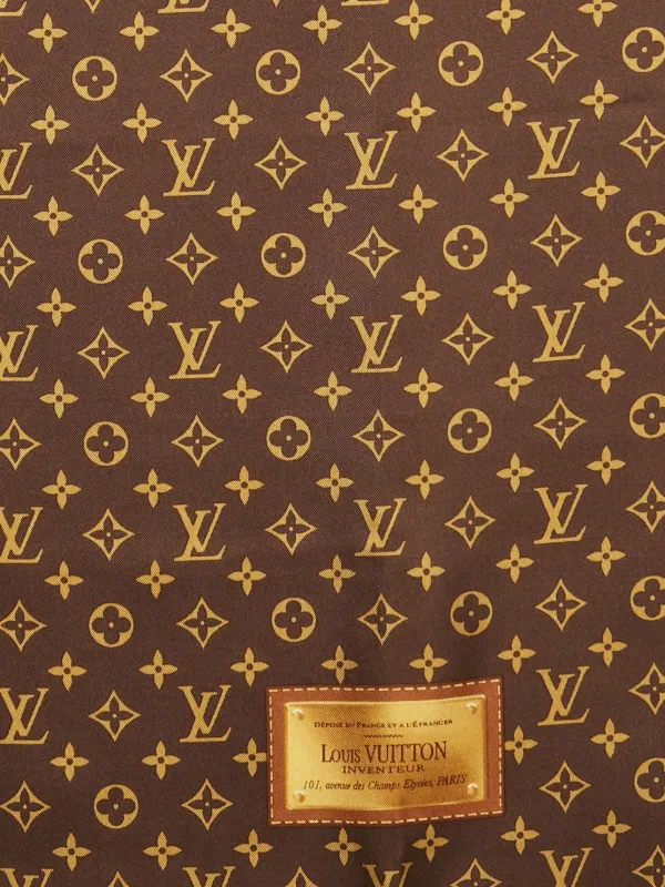 Louis Vuitton Pre-Owned Monogram Silk Square Scarf | Brown | FARFETCH