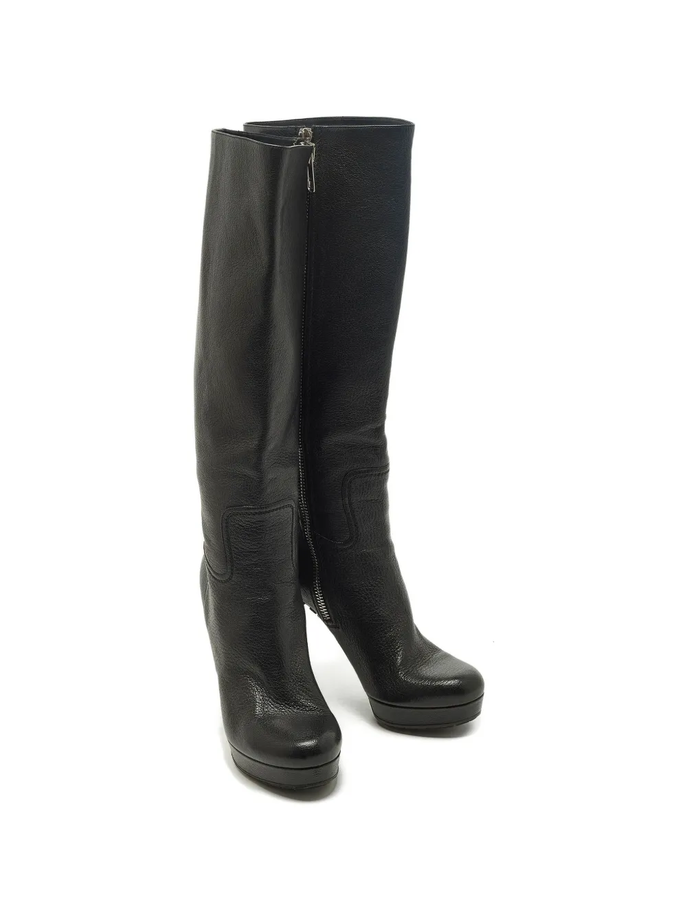 Gucci Pre-Owned leather platform boots - Nero