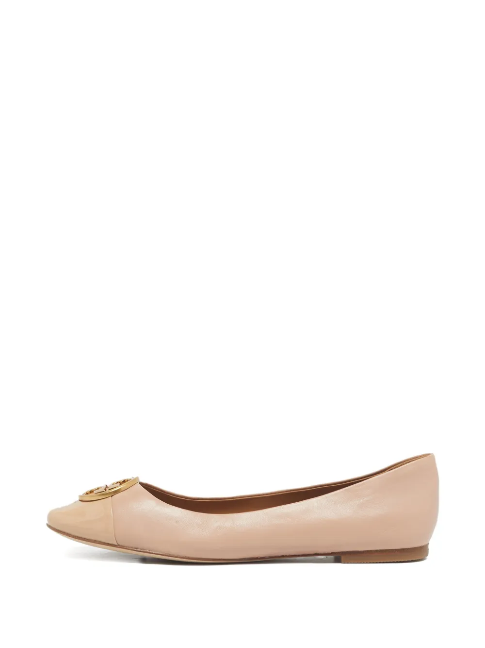 Tory Burch leather ballet flats - Nude