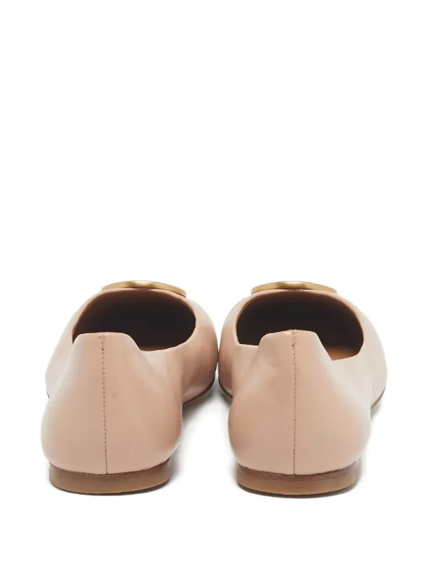 Tory Burch レザーフラットシューズ | ニュートラル | FARFETCH JP