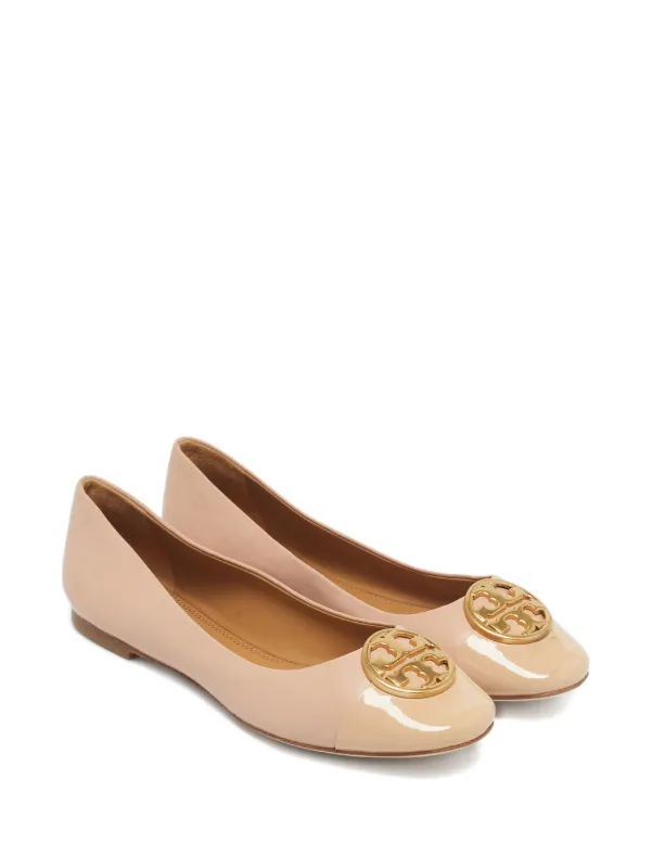 Tory Burch レザーフラットシューズ | ニュートラル | FARFETCH JP