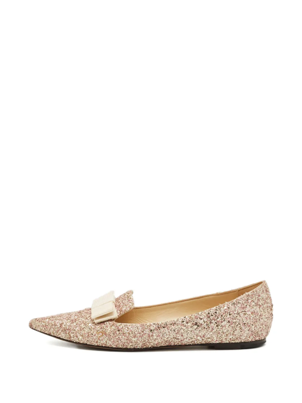 Jimmy Choo Pre-Owned Gala bow ballet flats - Rosa