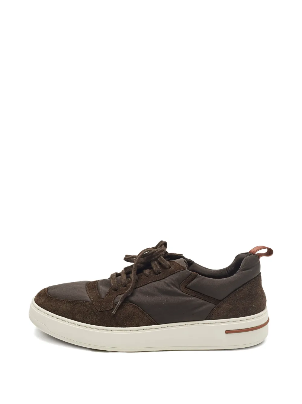 Loro Piana Pre-Owned brown suede-panel sneakers - Marrone