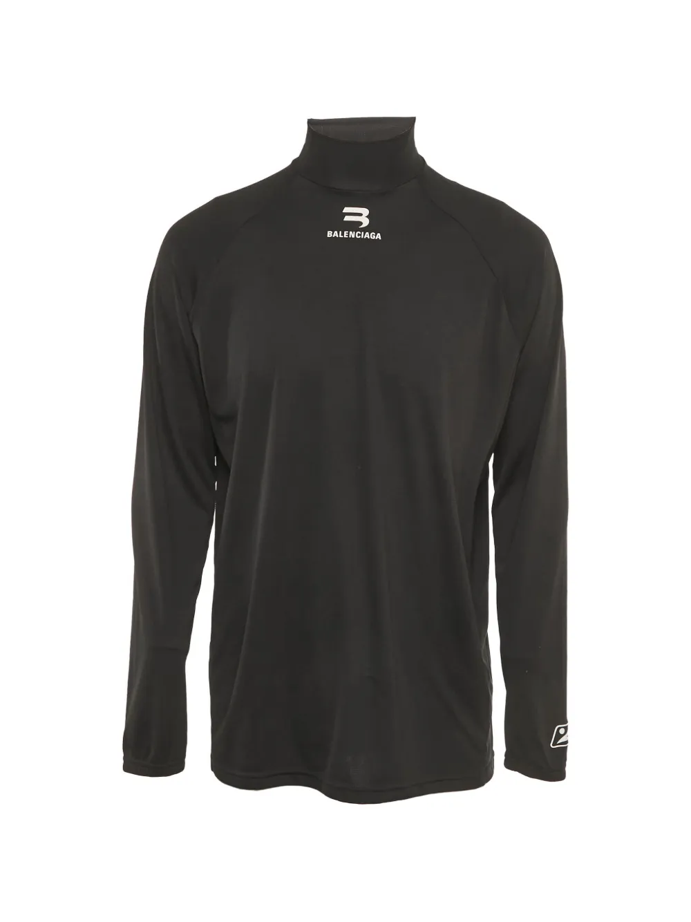 Balenciaga Pre-Owned logo-print long-sleeve T-shirt – Black
