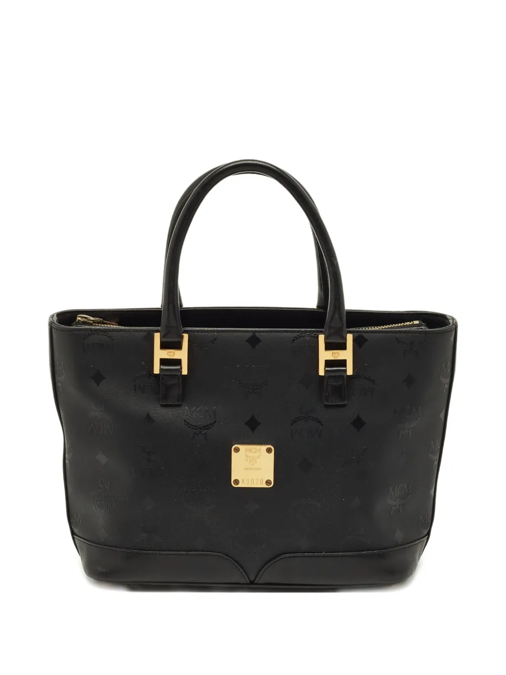 MCM Pre-Owned Handtasche mit Visetos-Muster - Schwarz