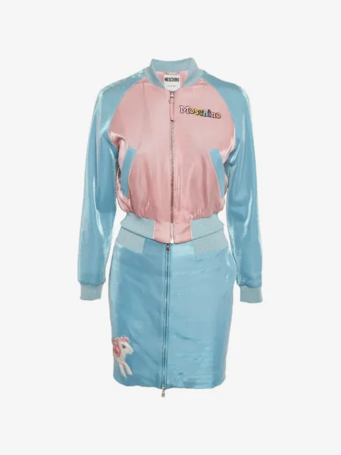 Moschino Pre-Owned Lamé unicorn skirt set