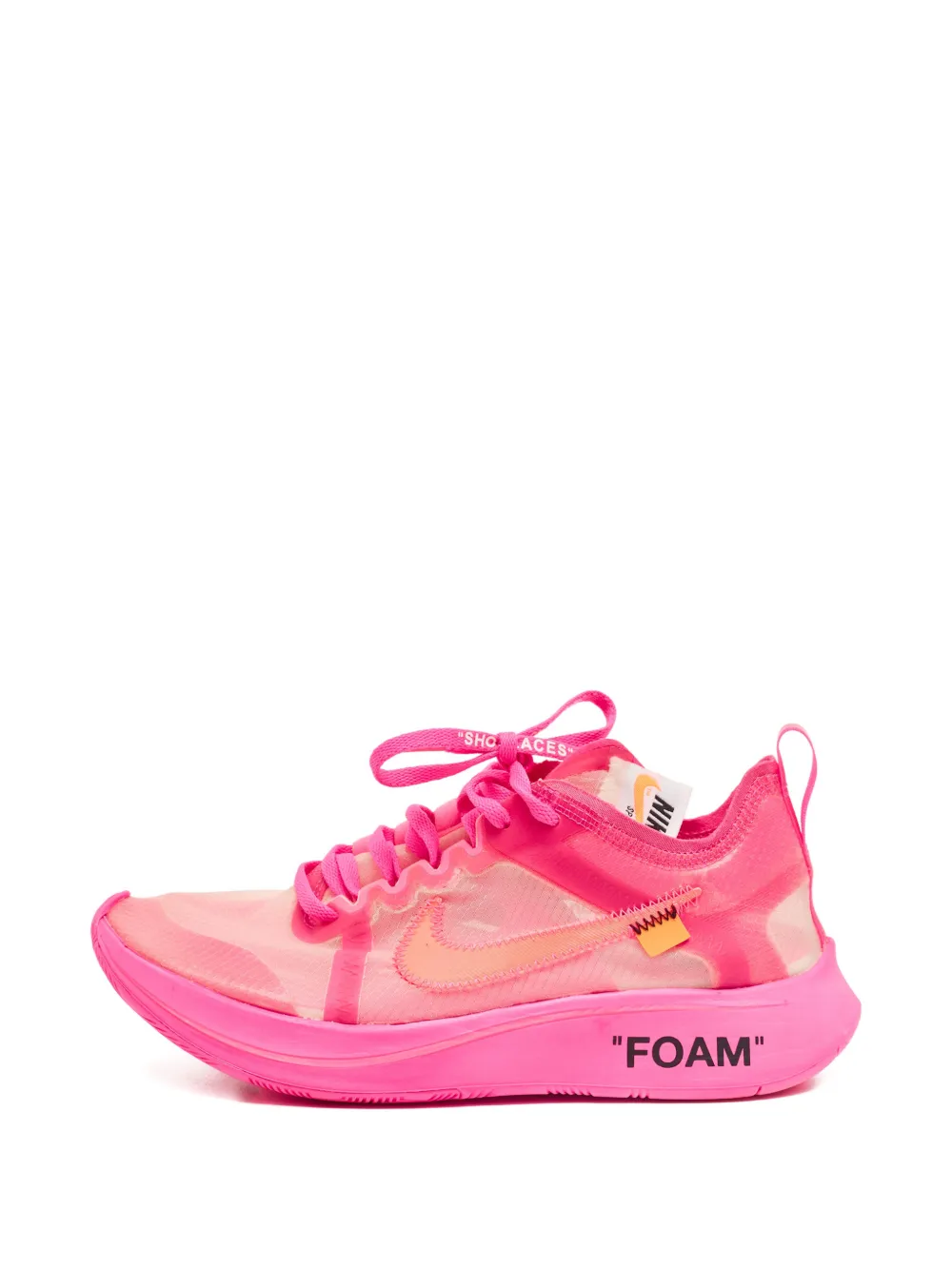 Nike X Off-White Zoom Fly lace-up sneakers - Bianco